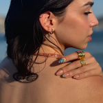 Χρυσό δαχτυλίδι με ανάγλυφη υφή - Image 6