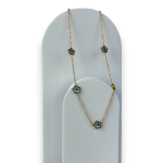 Iris – Κολιέ με Μπλε Σμάλτο Λουλούδια