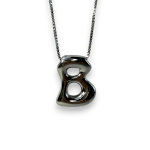 Ασημί Κολιέ B Σχέδιο από Ανοξείδωτο Ατσάλι