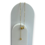 Γυναικείο κολιέ από ατσάλι με κυλινδρικά στοιχεία και λεπτομέρεια