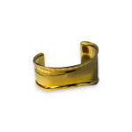 Φαρδύ χρυσό cuff βραχιόλι από ατσάλι