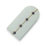 Βραχιόλι με ιριδίζοντα λουλούδια από ανοξείδωτο ατσάλι