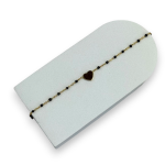 Βραχιόλι με μαύρες χάντρες και χρυσή καρδιά