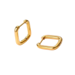 Χρυσά Τετράγωνα Σκουλαρίκια από Ανοξείδωτο Ατσάλι