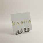 Σετ Ασημί Κρίκοι Mini