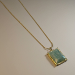 Κολιέ με Φυσική Πέτρα Αμαζονίτη