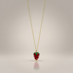 Strawberry Necklace – Gold Plated Chain