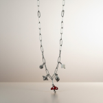 Κολιέ με Μανιταράκι και Charms – Ανοξείδωτο Ατσάλι