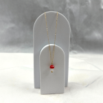 Red Mushroom Necklace – Gold Plated Chain