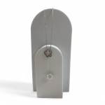 Κολιέ Διπλό Λουλούδι – Ασημένια Αλυσίδα