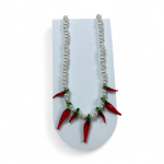 Κολιέ Χάντρες με Κόκκινες Πιπερίτσες