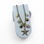 Κολιέ Θαλασσινά Στοιχεία – Επιχρυσωμένη Αλυσίδα