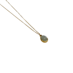 Κολιέ με Φυσική Πέτρα Ανοιχτό Πράσινο