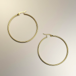 Σκουλαρίκια Ατσάλινα Χρυσοί Κρίκοι – Classic Gold Hoops