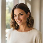 Σκουλαρίκια Ατσάλινα Χρυσά Γεωμετρικά - Image 2