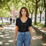 Μακρύ Κολιέ Ατσάλινο “Armonia” Ασημί Πολυμορφικό - Image 3