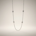 Μακρύ Κολιέ Ατσάλινο “Armonia” Ασημί Πολυμορφικό